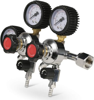 Customized Outlet Nut Screw Beer Keg CO2 Regulator with Safety Pressure Relief Valve