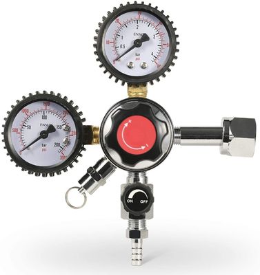 110V/220V Dual Stage Beer CO2 Keg Regulator with Safety Pressure Valve and Performance
