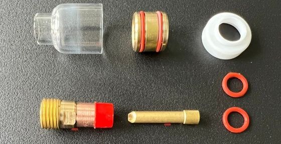 TIG Accessories Clear Nozzle Kit 53GQ Gas Lens Adapter Wedge Collet for Clear Welding