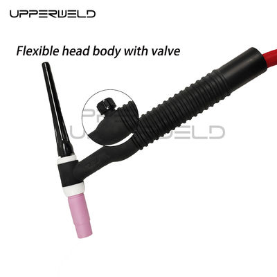 Air Cooled WP26 TIG Welding Torch Parts for 4m Cable Length and Flexible Head Body