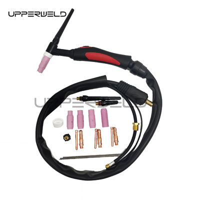 TIG Torch Set Air Cooled Welding Gun with 4m Cable 9mm Hole Diameter Black Green 1.2KG