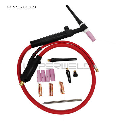 TIG Torch Set Air Cooled Welding Gun with 4m Cable 9mm Hole Diameter Black Green 1.2KG