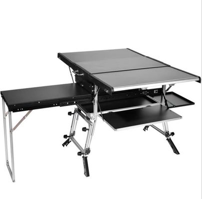 Aluminum Stainless Steel Folding Camping Table for Portable Kitchen in Car or House