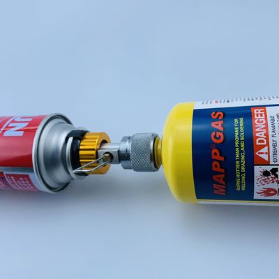 The Brass Adapter for Gas Burner and Butane Cylinder Tank Camping Stove Propane Refill