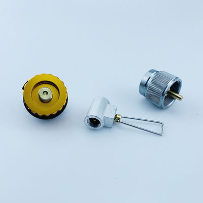 The Brass Adapter for Gas Burner and Butane Cylinder Tank Camping Stove Propane Refill