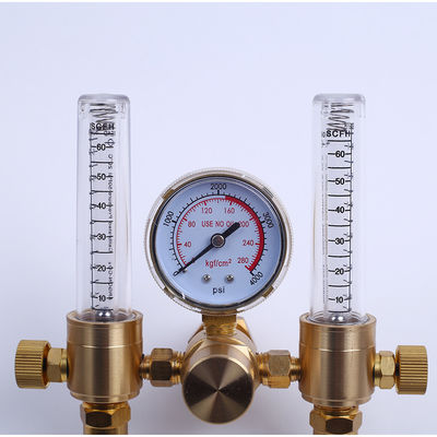 High Pressure Argon Regulator Dual Co2 Flowmeter for Mig Tig Welding Gas Connection
