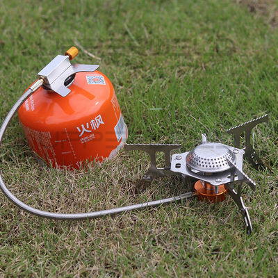 Mini Camping Stove Stainless Steel Foldable Propane Butane Stove with Carrying Case