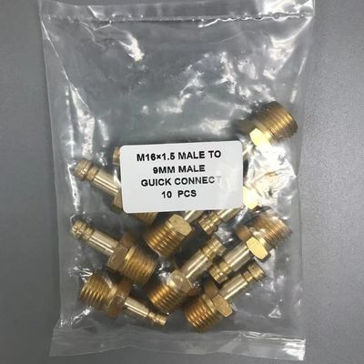 Customized Black EU Plug Lengthen Connect M16*1.5 Male To 9MM Male Connect TIG Adapter