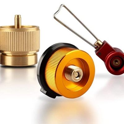 Outdoor Propane Small Tank Input Adapter for Yellow BBQ Camp Stove Burners Conversion