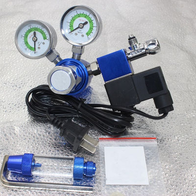 Green Gas Reducer Dual Stage CO2 Regulator Solenoid Valve for Aquarium Fish Tank