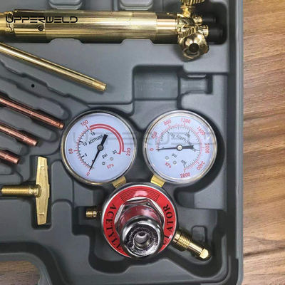 Portable Oxygen Acetylene Gas Cutting Torch and Welding Kit for Medium Duty Regulator
