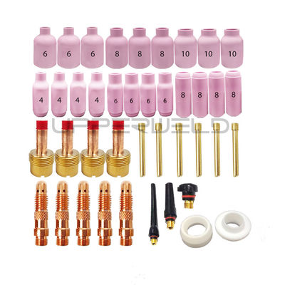 31PCS TIG Welding Torch Stubby Gas Lens Ceramic Cup Kit for WP-17/18/26 Large Size