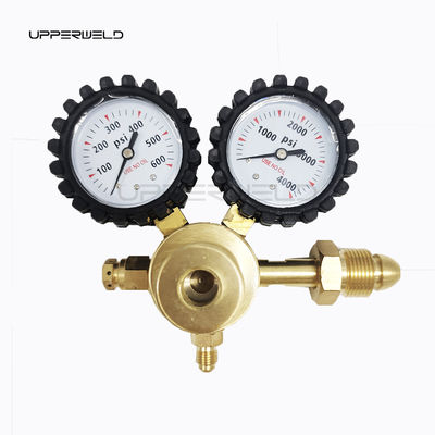 Brass Nitrogen Regulator 0-600PSI CGA580 Inlet Connection Gas Pressure Gauge for HVAC Purging