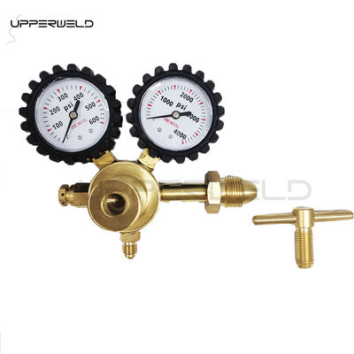 Brass Nitrogen Regulator 0-600PSI CGA580 Inlet Connection Gas Pressure Gauge for HVAC Purging