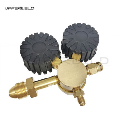Brass Nitrogen Regulator 0-600PSI CGA580 Inlet Connection Gas Pressure Gauge for HVAC Purging