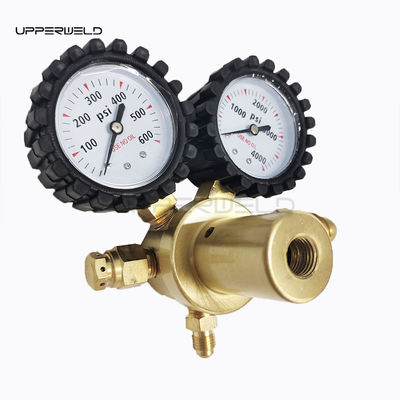 Brass Nitrogen Regulator 0-600PSI CGA580 Inlet Connection Gas Pressure Gauge for HVAC Purging