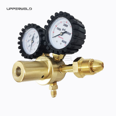 Brass Nitrogen Regulator 0-600PSI CGA580 Inlet Connection Gas Pressure Gauge for HVAC Purging