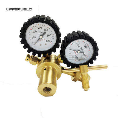 Brass Nitrogen Regulator 0-600PSI CGA580 Inlet Connection Gas Pressure Gauge for HVAC Purging