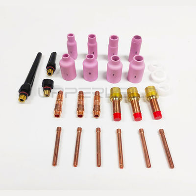 Long-Lasting Collets Body Alumina Nozzle Stubby Gas Lens Kit for TIG WP 17/18/26