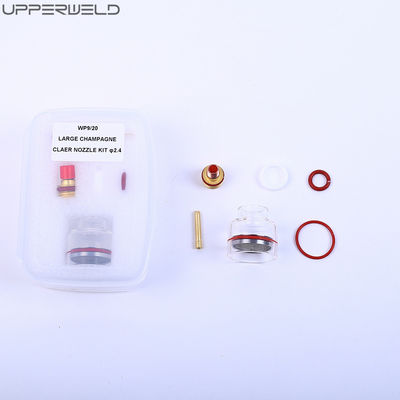 Stubby Gas Lens 10 Pyre Glass Cup Clear Nozzle Kit for WP-17/18/26 Tig Welding Torch