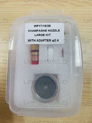 WP-9/20/25 Series Upper TIG Welding Torch Gas Lens 10 Glass Pyre Cup Kit for Large Kit