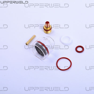 TIG Welding Torch Stubby Gas Lens 12 Pyre Glass Cup Clear Nozzle Kit For WP-17/18/26