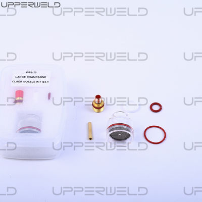 TIG Welding Torch Stubby Gas Lens 12 Pyre Glass Cup Clear Nozzle Kit For WP-17/18/26