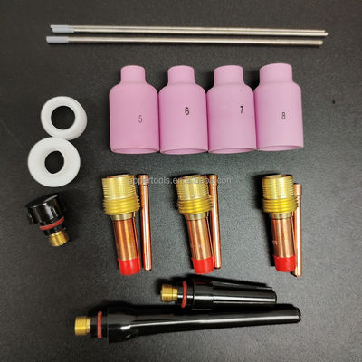 WP 17 18/26 TIG Welding Cup Kit with Glass Cup Collets Body Gas Lens and Ceramic Nozzle