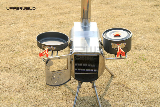 Wood Burning Tent Stove for Camping Stainless Steel and 3.5 Inch Chimney Pipe Included