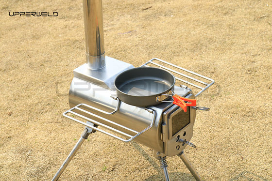 Wood Burning Tent Stove for Camping Stainless Steel and 3.5 Inch Chimney Pipe Included