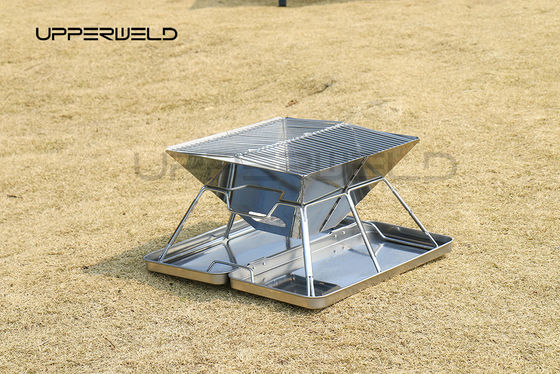 Small Patio Backyard Fire Pit Folding BBQ Stove Non-rusting 2KG Camping Carbon Fireplace