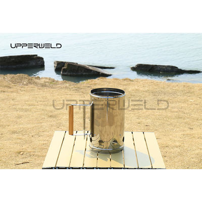 Zinc Plated Steel Canister Charcoal Chimney Starter for Portable BBQ Outdoor Cooking