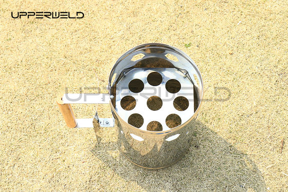 Zinc Plated Steel Canister Charcoal Chimney Starter for Portable BBQ Outdoor Cooking