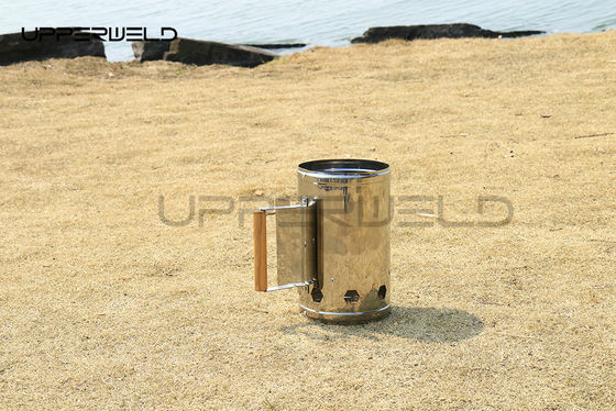 Fast and Easy BBQ Ignition Stainless Steel Outdoor Chimney Grill Starter with Igniter
