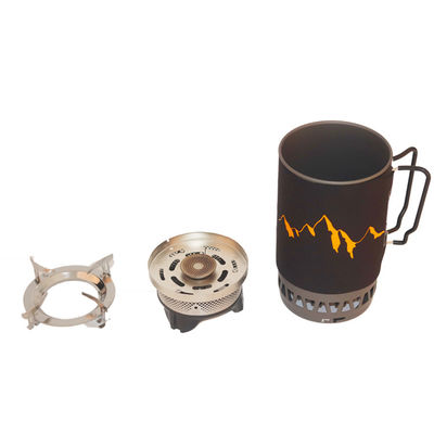 Portable Camping Pots and Pans Set for Integrated Gas Stove Cooking on Outdoor Trips