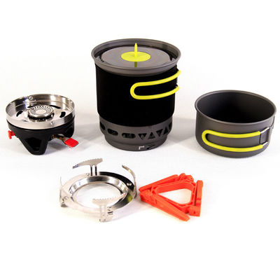 Camping Pots and Pans Outdoor Gas Stove for Picnic Heat Collectors Cookers Windproof