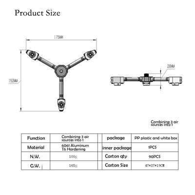 Outdoor Camping Lamp Converter with 97g Aluminum Alloy Gas Tank Conversion Head Tools