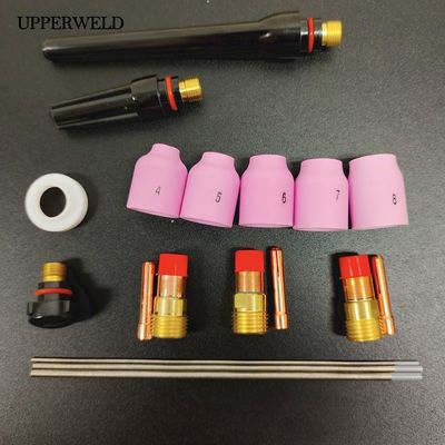 Air/water Cooled TIG Welding Torch Accessories Kit with Stubby Gas Lens and Glass Cup