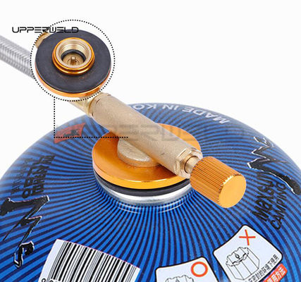 Outdoor Gas Stove Control Valve with 1m Hose and Stainless Steel Gas Tank Adapter