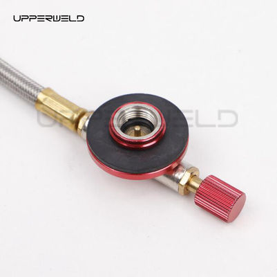 Stove Burner Silver Gas Refill Valve Stainless Steel Line Regulating Valve 1m Length