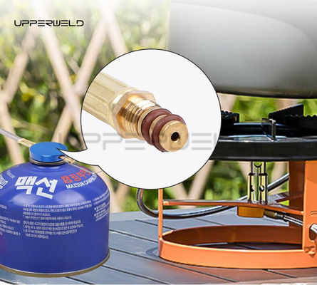 Stainless Steel Camping Gas Cylinder Connector Burner Stove Adapter for Backpacking