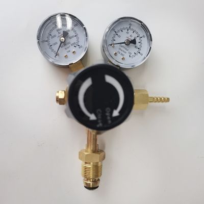 ODM Supported British Style Argon Gas Regulator Dual Co2 Flowmeter for High Pressure Mig Tig Welding