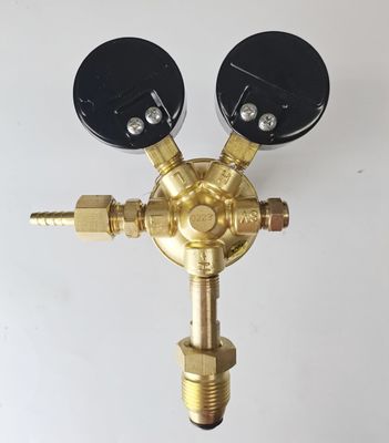 ODM Supported British Style Argon Gas Regulator Dual Co2 Flowmeter for High Pressure Mig Tig Welding