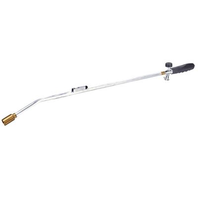 Versatile Weed Burning Propane Torch with Threaded Port and UPPER Push Button Igniter