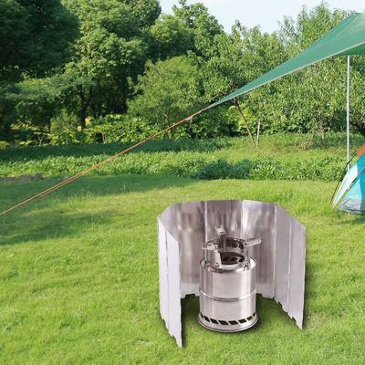 Aluminum Windscreen Camping Stove Windshield with Carrying Bag Lightweight Butane Burner 290g