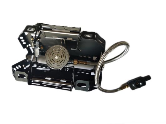 17*4*9cm Stocked Outdoor Gas Stove Portable Camping Stove with Push Button Valves