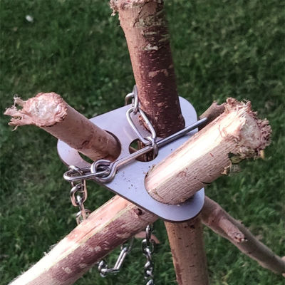 Stainless Steel Picnic Tripod Convenient and Adjustable for Outdoor Campfire Barbecue