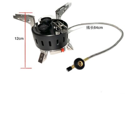 Outdoor BBQ Gas Stove with Three Spray Head Mini Portable Folding Camping Burner