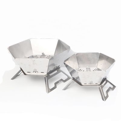 Portable BBQ Charcoal Campfire Stove with Upper Folding Design 570mm*570mm*300cm