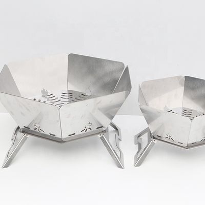 Portable BBQ Charcoal Campfire Stove with Upper Folding Design 570mm*570mm*300cm